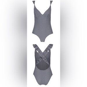 CANOPEA ALLEGRA VICHY One-Piece Swimsuit in Navy and White
